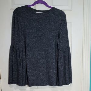 Philosophy Charcoal Bell Sleeve Blouse Small